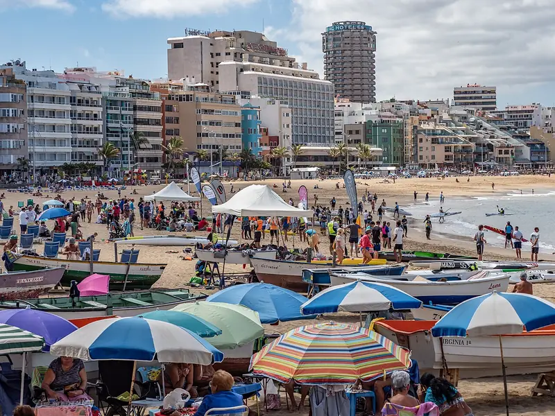 Las Canteras Beach in Las Palmas de Gran Canaria, Spain